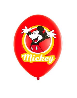 6 Mickey Mouse boldog latex lufi készlet