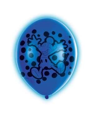 5 ballons en latex LED Mickey Mouse