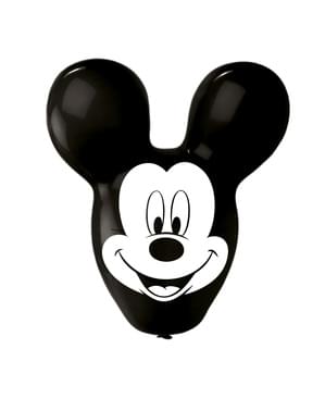 4 globos de látex con forma de Mickey Mouse (56 cm)