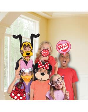 Sæt med 12 Minnie Mouse tilbehør til photocall
