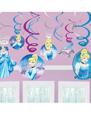 12 kpl Tuhkimo roikkuva koriste