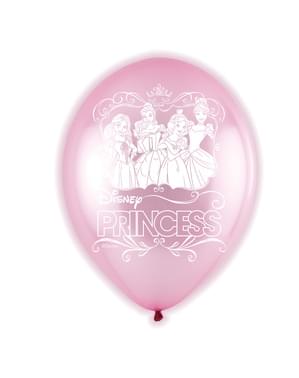 5 गुलाबी राजकुमारियों लेटेक्स एलईडी गुब्बारे का सेट