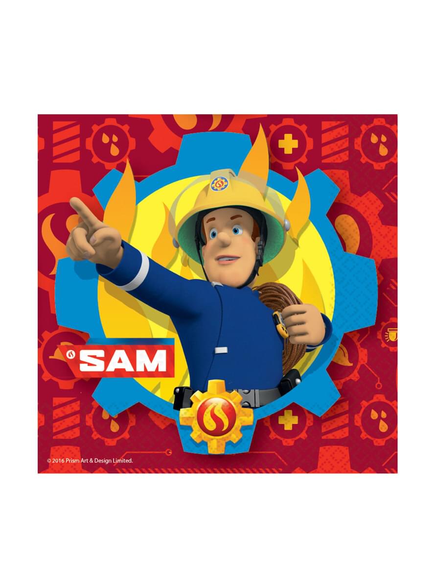 Sada 20 servítků Hasič Sam