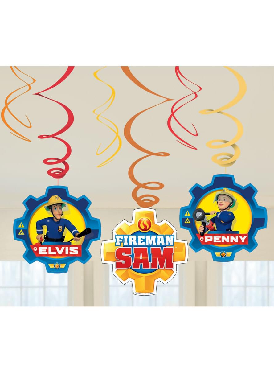 6 enfeites pingentes de O Bombeiro Sam