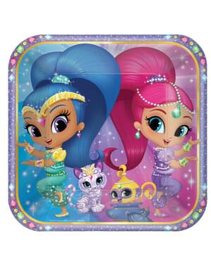 8 stora tallrikar Shimmer and Shine (23 cm)