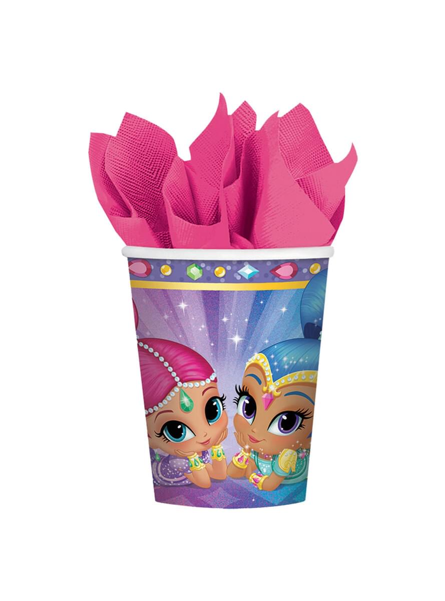 8 gobelets Shimmer et Shine