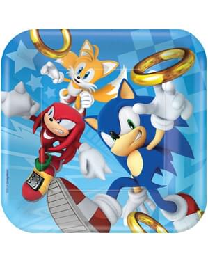 8 pratos grandes de Sonic (23 cm)
