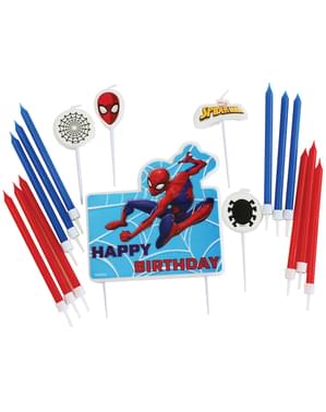 Set 17 lilin Spiderman