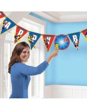 Guirlande anniversaire personnalisable DC Super Hero Girls