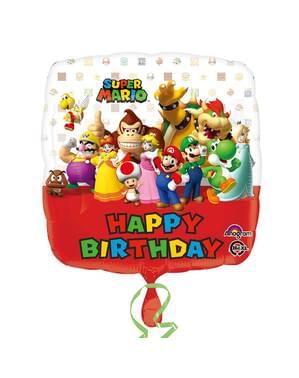 Süper Mario Bros karakterleri ile kare balon