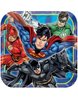 8 grandes assiettes Justice League