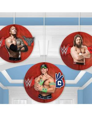 Petek kağıttan asılı 3 WWE süsleme seti
