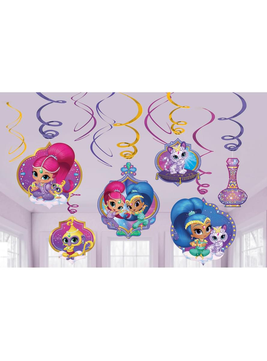 Shimmer und Shine aufhängbares Dekorations-Set 12-teilig