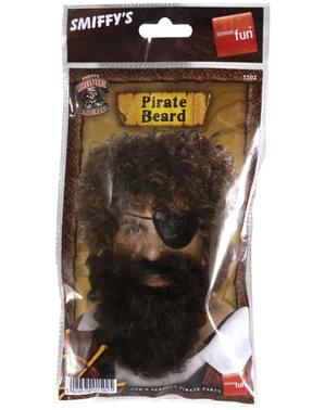 Barba de pirata marrón