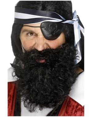 Pirátský plnovous černý