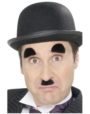Chaplin overskæg og øjenbryn