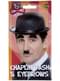 Chaplins Bart und Augenbrauen