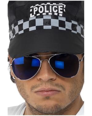 Gafas de aviador azules de espejo