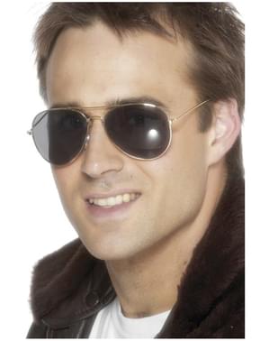 Lunettes d'aviateur dorées
