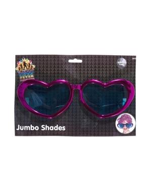 Grandes lunettes avec une forme de coeur