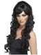 Peluca larga negra de rizos
