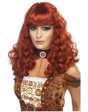 Γυναικεία Στίμπανκ περούκα σε χάλκινο χρώμα