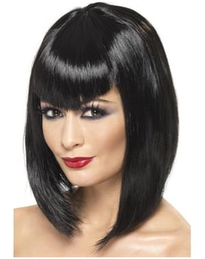 Peruca de vampiresa preta