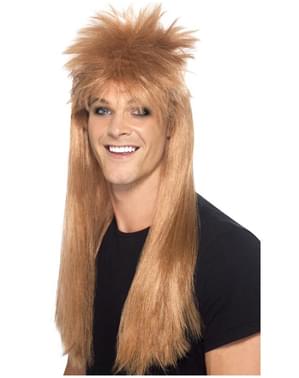 80s stílus Brown Rocker Wig férfiaknak