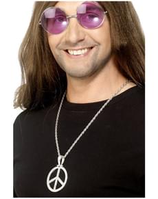 Medaglione hippie con il simbolo della pace