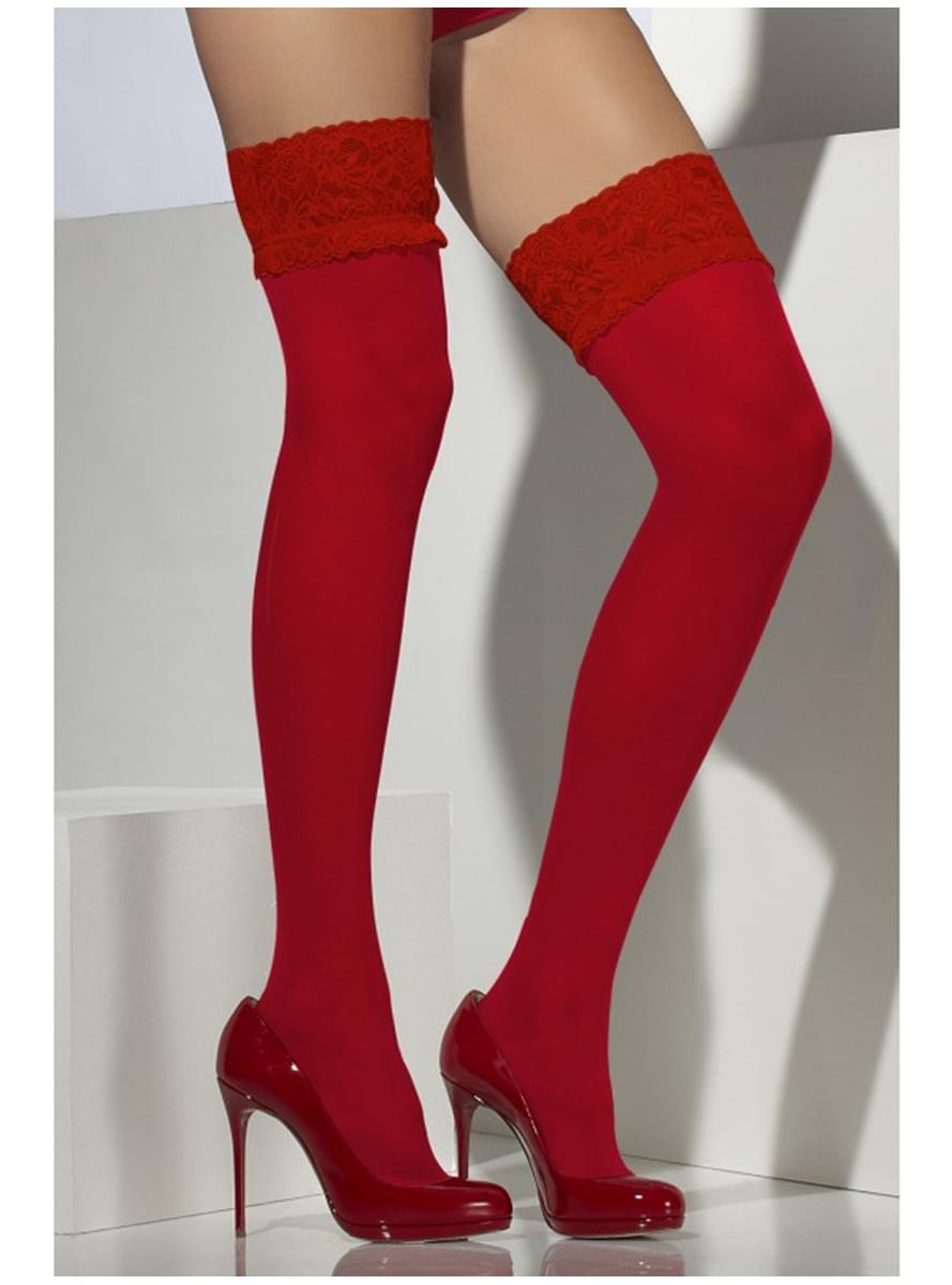Silicone Red Fine Tights