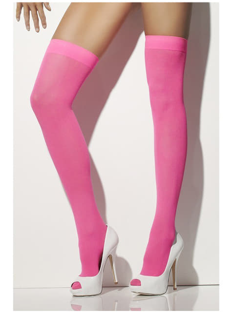 Meias-calças cor-de-rosa néon. Entrega 24h