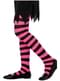 Kids Fuchsia and Black Striped Tights
