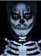 Glow in the dark make-upset skelet
