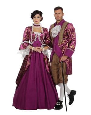 남자를위한 보라색 후작 의상