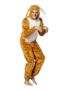 Erkekler için kahverengi tavşan kostümü