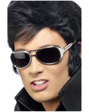 Lunettes de soleil d'Elvis argentées