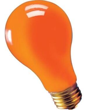 Glühbirne mit orangefarbenem Licht 75 Watt