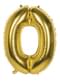 Gouden nummer 0 ballon 86cm