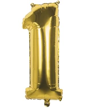 Globo número 1 dorado 86 cm