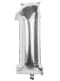 Ballon chiffre 1 argenté 86 cm