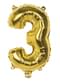 Globo número 3 dorado 36 cm