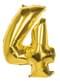 Luftballon mit Nummer 4 gold 86cm