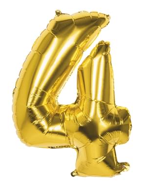 Number 4 arany ballon 86cm