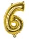 Globo número 6 dorado 36 cm