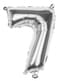 Ballon chiffre 7 argenté 36 cm
