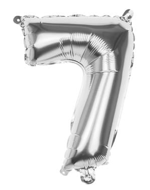 36cm בלון כסוף מספר 7