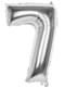 Ballon chiffre 7 argenté 86 cm