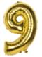 Number 9 gold balloon 86cm