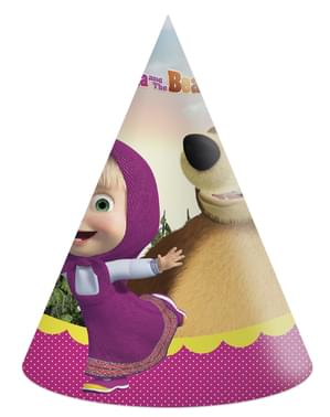 6 Masha and the Bear pientä syntymäpäivä hattua