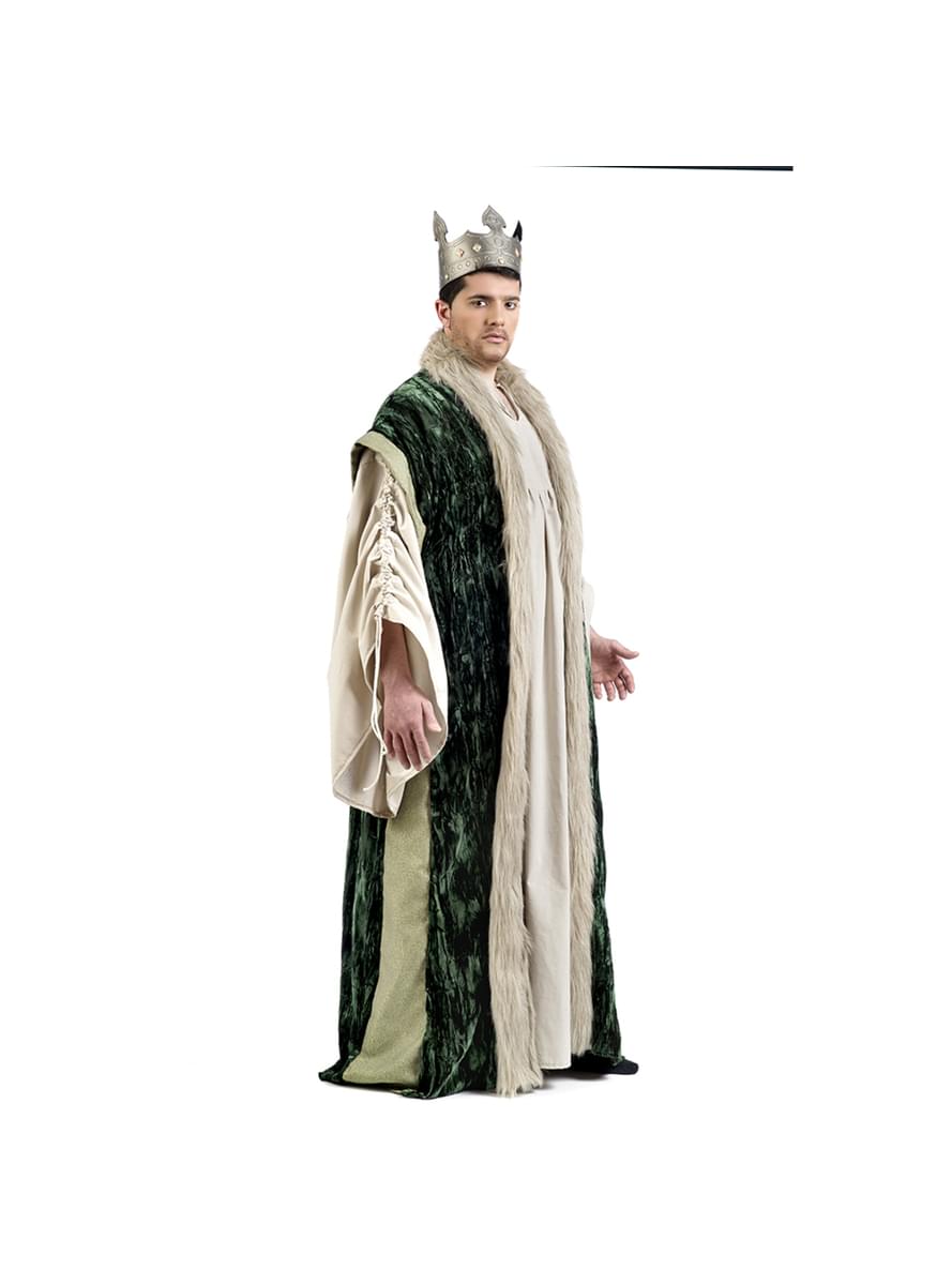 Mantello da re verde per uomo